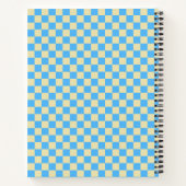 Gepersonaliseerde Naam School Retro Checkerboard B Notitieboek (Achterkant)