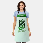 Gepersonaliseerde naam Schorten, Funny Kiss Me Ik  Schort (Gedragen)