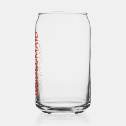 Gepersonaliseerde Naam Script Bruids Partij Voorke Blikvorm Glas (Links)