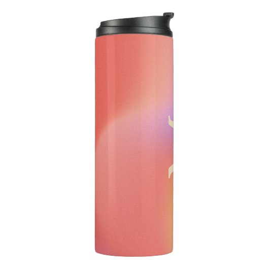 Gepersonaliseerde naam Script Monogram Thermosbeker (Gedraaid links)