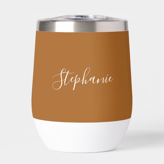 Gepersonaliseerde naam Script Terracotta Simple (Voorkant)