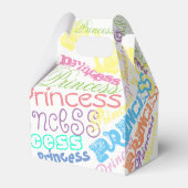 Gepersonaliseerde naam Sherbert Pastel Kleuren Fav Bedankdoosjes (Voorkant Zijde)