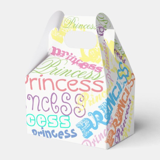 Gepersonaliseerde naam Sherbert Pastel Kleuren Fav Bedankdoosjes (Voorkant Zijde)