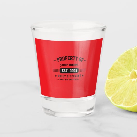 gepersonaliseerde naam shot glas (Voorkant)