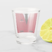 Gepersonaliseerde naam Shot Glass met rood pak en  Shot Glas (Achterkant)
