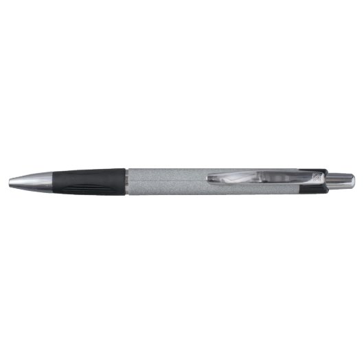 Gepersonaliseerde naam Silver Grey Glitter Pen (Achterkant)