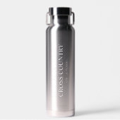 Gepersonaliseerde naam Silver Sports Waterfles (Voorkant)