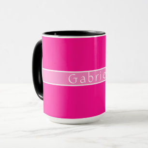 Gepersonaliseerde naam Simple Hot Pink Mok