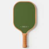 Gepersonaliseerde naam Simple Muted Green Pickleball Paddle (Voorkant)