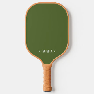 Gepersonaliseerde naam Simple Muted Green Pickleball Paddle