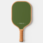 Gepersonaliseerde naam Simple Muted Green Pickleball Paddle (Achterkant)