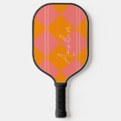 Gepersonaliseerde naam Sinaasappel roze Pickleball Paddle (Voorkant)