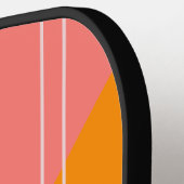 Gepersonaliseerde naam Sinaasappel roze Pickleball Paddle (Links Detail)