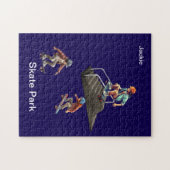 Gepersonaliseerde naam skateboarders legpuzzel (Horizontaal)