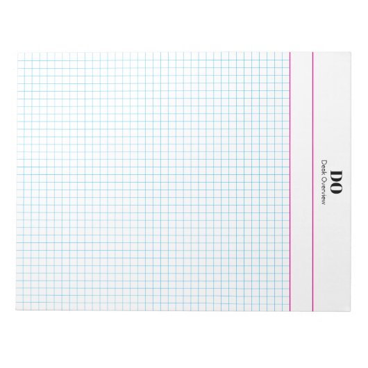 Gepersonaliseerde naam Small Square Graph Paper No Notitieblok (Voorkant)