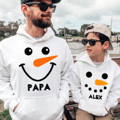 Gepersonaliseerde naam Snowman Matching Family