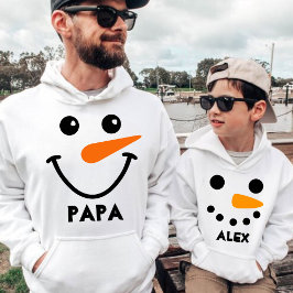 Gepersonaliseerde naam Snowman Matching Family