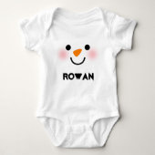 Gepersonaliseerde naam Snowman Matching Family Romper (Voorkant)