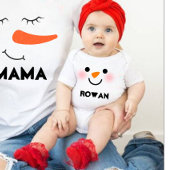 Gepersonaliseerde naam Snowman Matching Family Romper