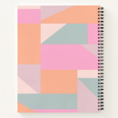 Gepersonaliseerde naam Soft Pastel Geometric Moder Notitieboek (Achterkant)