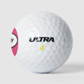 Gepersonaliseerde naam Spraak Bubble Roze Golfballen (Logo)