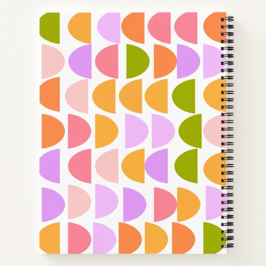 Gepersonaliseerde naam Spring Pastel Schrijfnotiti Notitieboek (Achterkant)