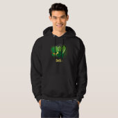 Gepersonaliseerde naam St Patrick's Day Shamrock C Hoodie (Voorkant volledig)
