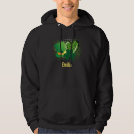 Gepersonaliseerde naam St Patrick's Day Shamrock C Hoodie