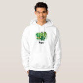 Gepersonaliseerde naam St Patrick's Day Shamrock C Hoodie (Voorkant volledig)