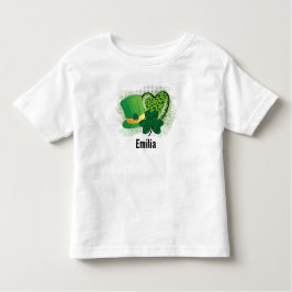 Gepersonaliseerde naam St Patrick's Day Shamrock C Kinder Shirts