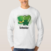 Gepersonaliseerde naam St Patrick's Day Shamrock C T-shirt (Voorkant)