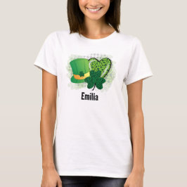 Gepersonaliseerde naam St Patrick's Day Shamrock C T-shirt
