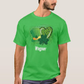 Gepersonaliseerde naam St Patrick's Day Shamrock C T-shirt (Voorkant)