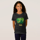 Gepersonaliseerde naam St Patrick's Day Shamrock C T-shirt (Voorkant volledig)