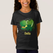 Gepersonaliseerde naam St Patrick's Day Shamrock C T-shirt (Voorkant)