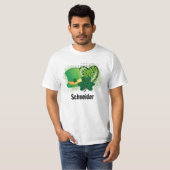 Gepersonaliseerde naam St Patrick's Day Shamrock C T-shirt (Voorkant volledig)