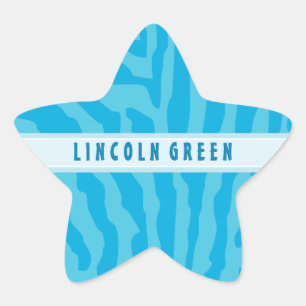 GEPERSONALISEERDE NAAM STICKERS :: dierenprint 1B