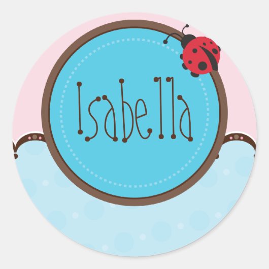 GEPERSONALISEERDE NAAM STICKERS :: Ladybird 3 (Voorkant)