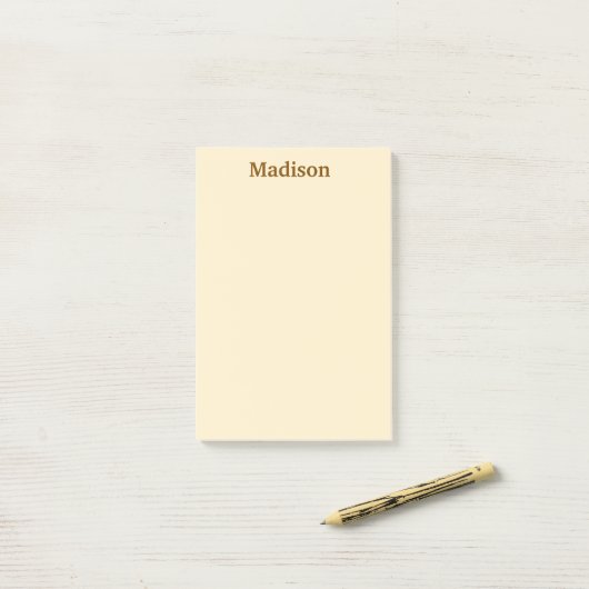 GEPERSONALISEERDE NAAM STIJLVOLE MODERNE KANTOOR S POST-IT® NOTES (Op bureau)