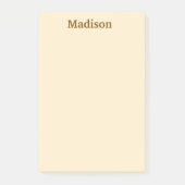 GEPERSONALISEERDE NAAM STIJLVOLE MODERNE KANTOOR S POST-IT® NOTES (Voorkant)