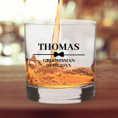 Gepersonaliseerde naam Stijlvolle Groomsman Voorst Whisky Glas