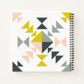 Gepersonaliseerde naam Stijlvolle moderne quilt ge Notitieboek (Achterkant)