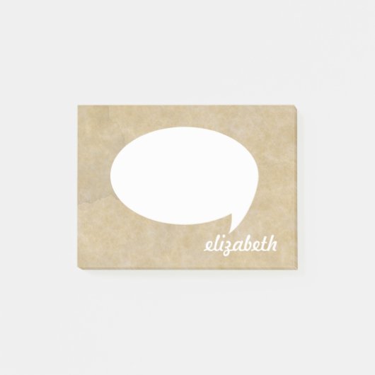 Gepersonaliseerde naam Talk Bubble Post-it® Notes (Voorkant)