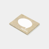 Gepersonaliseerde naam Talk Bubble Post-it® Notes (Schuin)