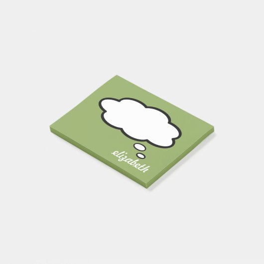 Gepersonaliseerde naam Talk Bubble Post-it® Notes (Schuin)