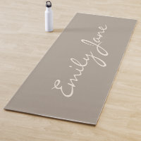 Gepersonaliseerde naam Taupe Elegant handgeschreve