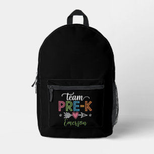 Gepersonaliseerde naam team Pre-K kleuterleidster  Bedrukte Rugzak