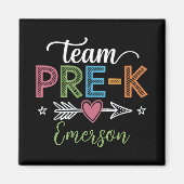 Gepersonaliseerde naam team Pre-K kleuterleidster Magneet (Voorkant)