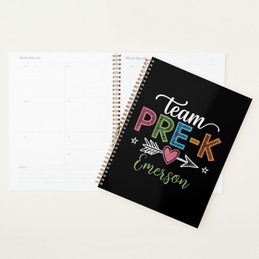 Gepersonaliseerde naam team Pre-K kleuterleidster  Planner (Display)