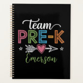 Gepersonaliseerde naam team Pre-K kleuterleidster  Planner (Voorkant)
